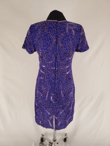 PURPLE HAZE-80s Purple Beaded Gown
